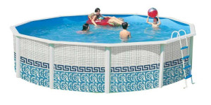 Piscine hors sol en acier ronde MOSAIKO 460 x 1.20 cm