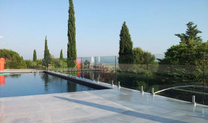 Module sur mesure de 30 à 99 cm entre axes avec poteau platine, verre, acc