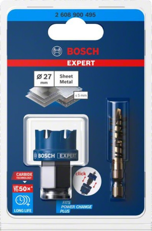 Bosch EXPERT Sheet Metal Lochsäge 27 5mm. Dreh und Schlagbohrer 2608900495