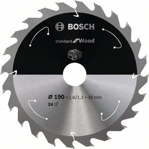 Bosch AkkuKreissägeblatt Standard Wood 190x1611x30 24Zähne 2608837708