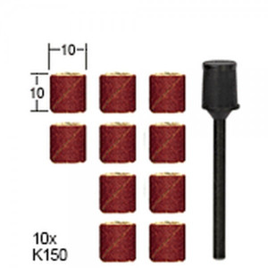 Proxxon Schleifzylinder 10 mm Korn 150 mit 10 Schleifbändern 28980