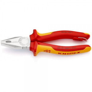 Knipex Kombizange verchromt isoliert mit MehrkomponentenHüllen VDEgeprüft 180...