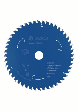 Bosch AkkuKreissägeblatt Expert for Wood 165x151x20 48Zähne 2608644509
