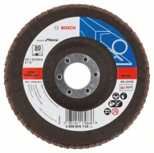 Bosch Fächerschleifscheibe X551 gewinkelt 125 mm 80 Glasgewebe 2608606718