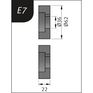 Metallkraft Biegerollensatz Typ E7 Ø 62 x 36 x 22 mm 3880137