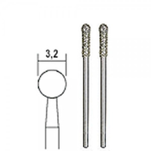 Proxxon Diamantbeschichtete Schleifstifte Kugel Ø 32 mm 2 Stück 28234