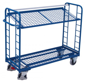 VARIOfit Etagenwagen mit 2 Drahtgitterböden sw640.223