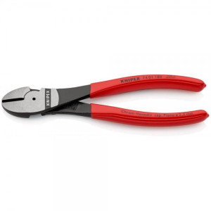 Knipex KraftSeitenschneider schwarz atramentiert mit Kunststoff überzogen 180...