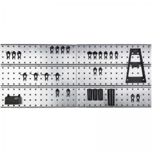 Raaco WerkzeugWandpaneel x 2 + 28 Clips StahlLochwand 2 TWP 28 109642