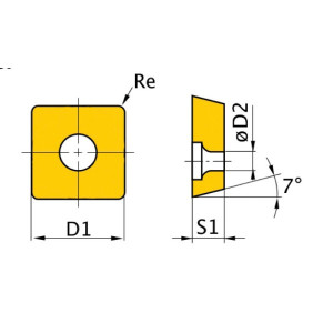 Optimum HMErsatzwendeplatten ISO SNMG120408 3441756