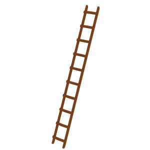 Günzburger Dachdeckerleiter aus Holz 10 Sprossen 33120