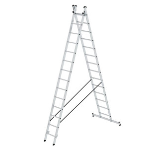 Günzburger AluminiumMehrzweckleiter mit nivelloTraverse 2 x 14 Sprossen 31228