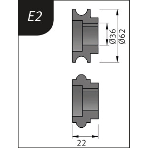 Metallkraft Biegerollensatz Typ E2 Ø 62 x 36 x 22 mm 3880132