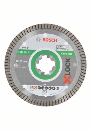 Bosch XLOCK Diamanttrennscheibe Extra Clean Turbo 125x2223x14x7 2608615132