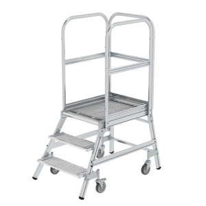 Günzburger AluminiumPodestleitereinseitig begehbar 3 Stufen 51103
