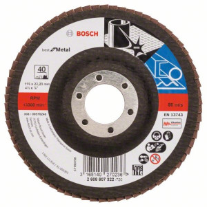 Bosch Fächerschleifscheibe X571 gerade 115 mm 40 Glasgewebe 2608607322