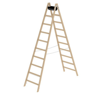 Günzburger HolzStehleiter 10 Sprossen 33220