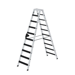 Günzburger AluminiumStehleiterrelax stepbeidseitig begehbar 2 x 10 Stufen 42220