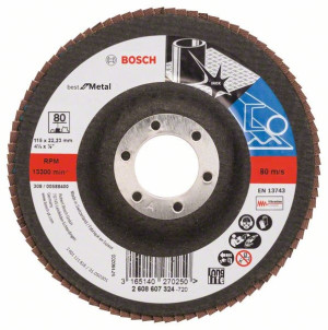 Bosch Fächerschleifscheibe X571 gerade 115 mm 80 Glasgewebe 2608607324