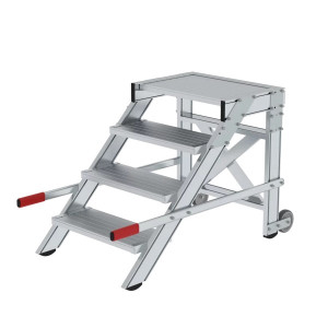 Günzburger AluminiumArbeitspodest fahrbar 4 Stufen 50013
