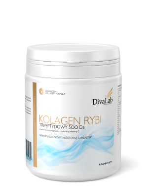 Kolagen rybi 500 Da - forma tripeptydowa z naturalną witaminą C -  49 dni