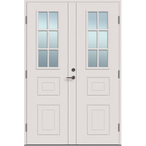 Dörrtema Parytterdörr Monica Glas Lagervara - Vit Modul 15x20 Vänster