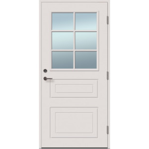 Dörrtema Ytterdörr Monica Lagervara - Vit Modul 9x19 Höger Klart Glas