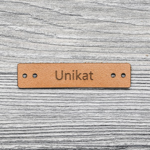 DORTEX|10 Naturleder-Etiketten "Unikat" | braun | 2go