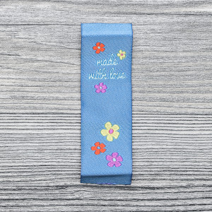 DORTEX||10 Textiletiketten "made with love" | mit Endfaltung | 2go