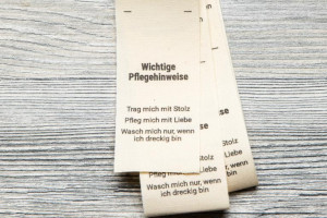 DORTEX|10 Bedruckte Statement-Pflegeetiketten | Set