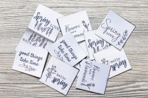 DORTEX|Designer-Set Textiletiketten "Spring Love" by Unikati | 2go