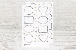 DORTEX|Goldige Foliensticker geeignet für Spülmaschine und Mikrowelle