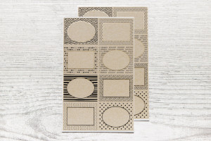 DORTEX|Papieraufkleber in Kraftpapieroptik - Beschriftungsetiketten