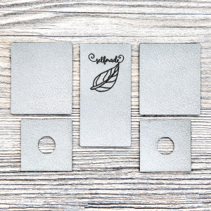 DORTEX|Schalkragen-Labelset "selfmade" mit Aufnähern aus Kunstleder | in drei verschiedenen Farben | 2go