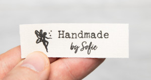 Étiquettes en coton bio pour Handmade tissées 20 pièces personnalisables