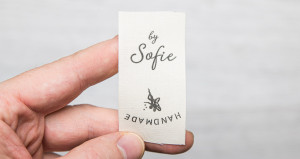 Étiquettes en coton pour fait main, personnalisables, 20 pièces