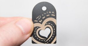 10 étiquettes volantes coeur | gravées au laser | facile à créer soi-même