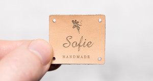Label pour projets DIY et fait main cuir gravé 1 pièce