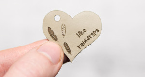 10 Ã©tiquettes pendentifs CÅ“ur de lecteur naturel | avec ton design personnalisÃ©