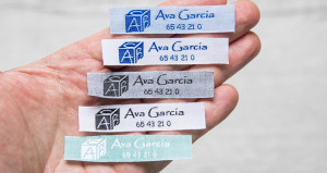 Labels en coton tissé pour branding professionnel 100 pièces personnalisables
