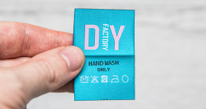 Étiquettes tissu personnalisées DIY avec texte et symboles 200 pièces