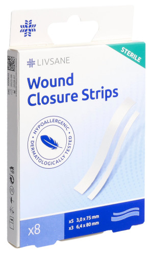 Livsane Strips Wundverschlussstreifen steril - 8 Stk.