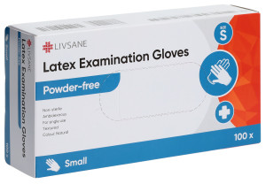 Livsane Latex Untersuchungshandschuhe S puderfrei - 100 Stk.