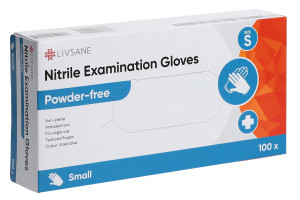 Livsane Nitril Untersuchungs Handschuhe S puderfrei - 100 Stk.