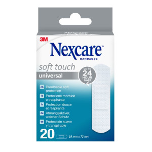 Nexcare Soft Touch Universal Pflaster 19mm x 72mm - 20 Stk.