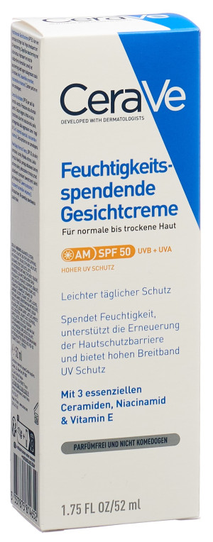 CeraVe Feuchtigkeitsspendende Gesichtscreme LSF50 - 52ml