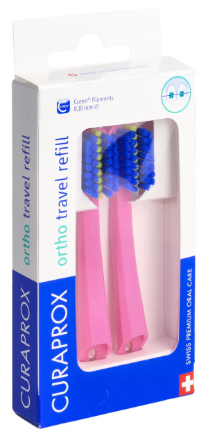 Curaprox CS 5460 Travel Set Ortho Refill Pink - 2 Stk.