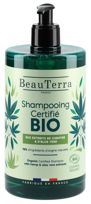 BeauTerra Shampoo Hanf und Aloe Vera Bio - 750ml