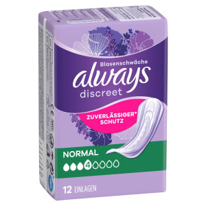 Always Discreet Inkontinenz Einlagen Normal - 12 Stk.