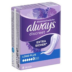 Always Discreet Inkontinenz Einlagen+ Long Plus - 8 Stk.